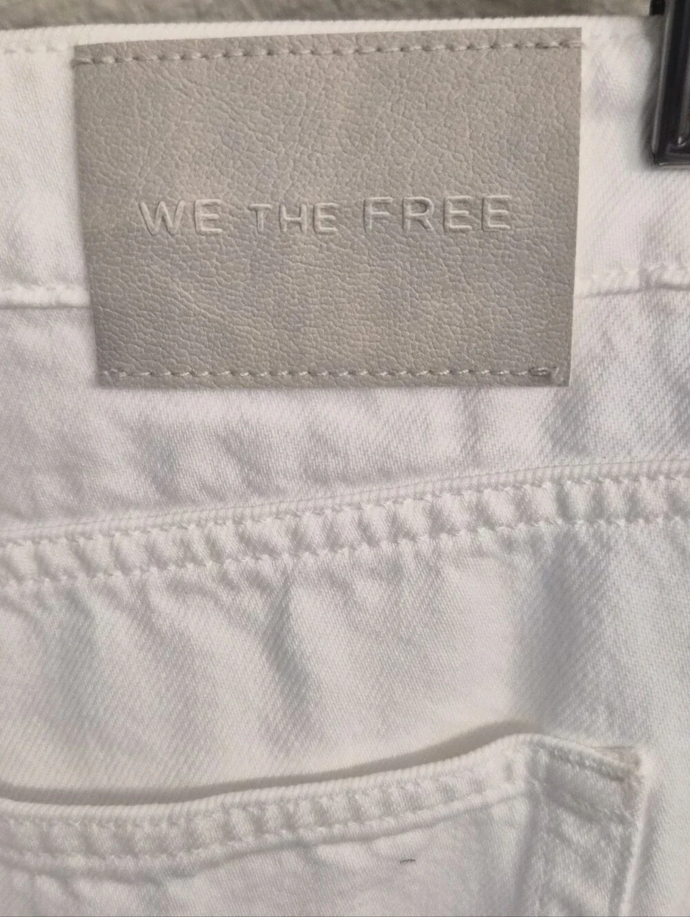 We The Free Free People White Straight Leg Jeans Size 26